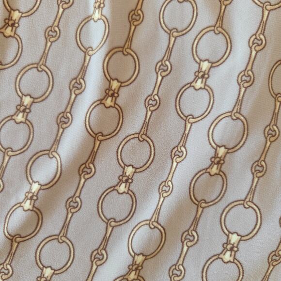 Lauren Ralph Lauren Chain-Print Buckle-Trim Jersey Dress Size 16 LaNWT Old Money - Picture 7 of 11